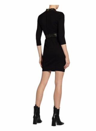 Damsel in A Dress Kleid im Materialmix, Schwarz