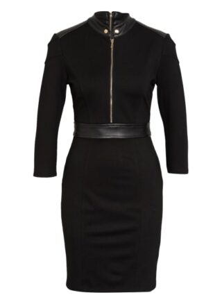 Damsel in A Dress Kleid im Materialmix, Schwarz
