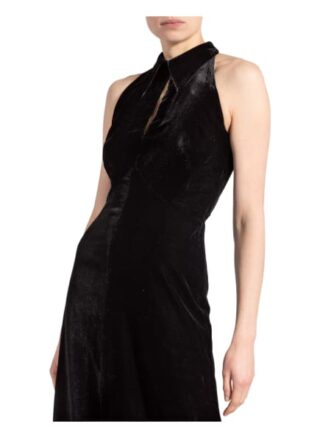 Damsel in A Dress Samtkleid Violet mit Glitzergarn, Schwarz