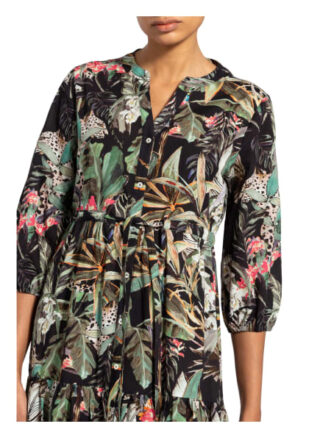 Darling Harbour Kleid mit 3/4-Arm, Schwarz