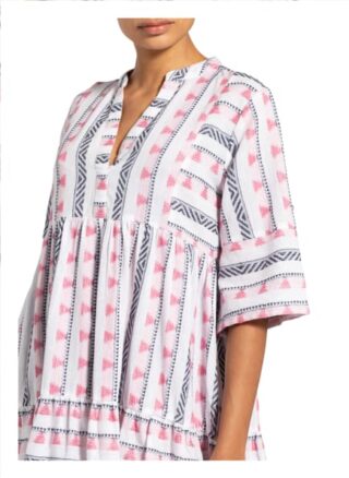 Darling Harbour Kleid mit 3/4-Arm, Weiß