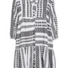 Darling Harbour Kleid mit 3/4-Arm, Weiß