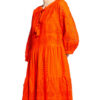 Darling Harbour Kleid mit Lochspitze und 3/4-Arm, Orange
