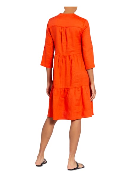 Darling Harbour Leinenkleid mit 3/4-Arm, Orange Darling Harbour Leinenkleid mit 3/4-Arm, Orange