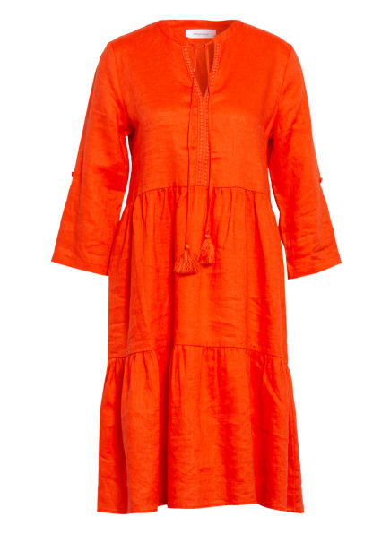 Darling Harbour Leinenkleid mit 3/4-Arm, Orange Darling Harbour Leinenkleid mit 3/4-Arm, Orange