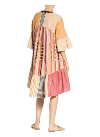 Devotion Kleid mit 3/4-Arm und Volantbesatz, Pink