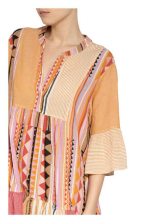 Devotion Kleid mit 3/4-Arm und Volantbesatz, Pink
