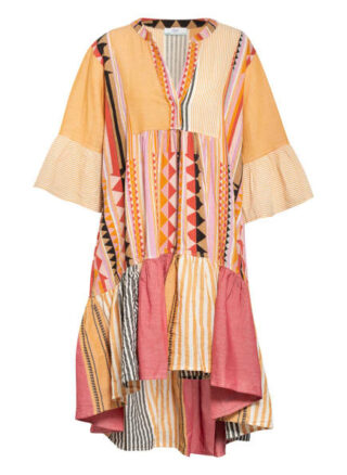 Devotion Kleid mit 3/4-Arm und Volantbesatz, Pink