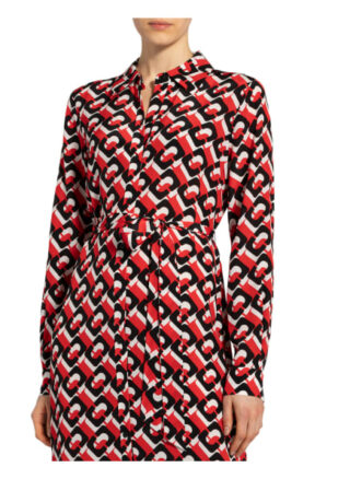 Diane Von Furstenberg Hemdblusenkleid Amina aus Seide, Rot