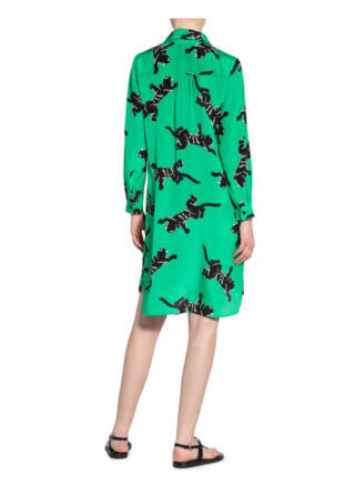Diane Von Furstenberg Hemdblusenkleid Prita aus Seide, Grün