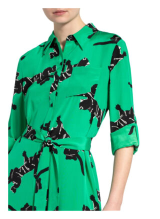 Diane Von Furstenberg Hemdblusenkleid Prita aus Seide, Grün
