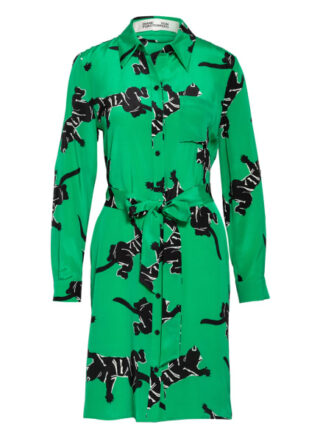 Diane Von Furstenberg Hemdblusenkleid Prita aus Seide, Grün