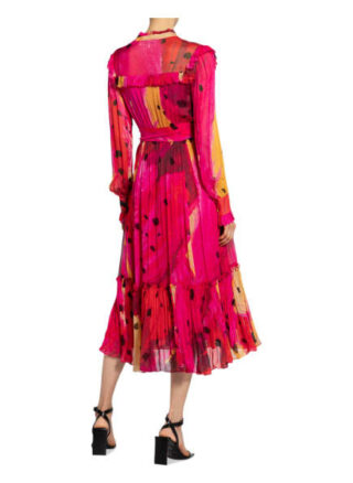 Diane Von Furstenberg Kleid Meredith mit Volantbesatz, Rot