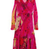 Diane Von Furstenberg Kleid Meredith mit Volantbesatz, Rot