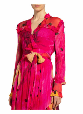 Diane Von Furstenberg Kleid Meredith mit Volantbesatz, Rot