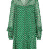 Diane Von Furstenberg Kleid mit Volantbesatz, Grün