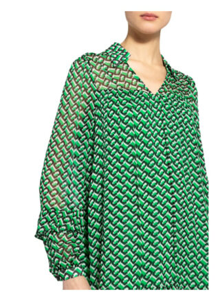 Diane Von Furstenberg Kleid mit Volantbesatz, Grün