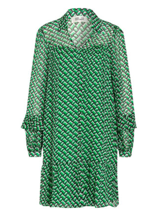 Diane Von Furstenberg Kleid mit Volantbesatz, Grün