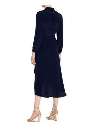 Diane Von Furstenberg Seidenkleid in Wickeloptik, Blau