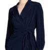 Diane Von Furstenberg Seidenkleid in Wickeloptik, Blau