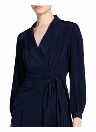Diane Von Furstenberg Seidenkleid in Wickeloptik, Blau