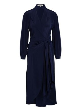 Diane Von Furstenberg Seidenkleid in Wickeloptik, Blau