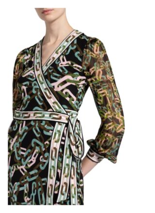 Diane Von Furstenberg Wickelkleid Gala aus Seide, Schwarz