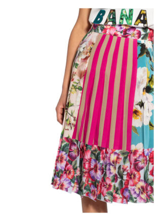 Dolce&Gabbana Faltenrock aus Seide, Blau