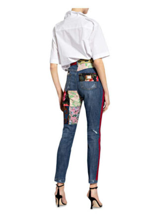 Dolce&Gabbana Jeans Grace mit Galonstreifen, Blau
