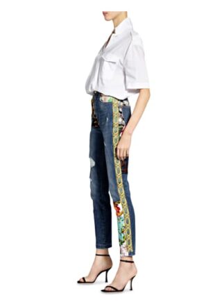 Dolce&Gabbana Jeans Grace mit Galonstreifen, Blau