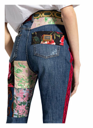 Dolce&Gabbana Jeans Grace mit Galonstreifen, Blau