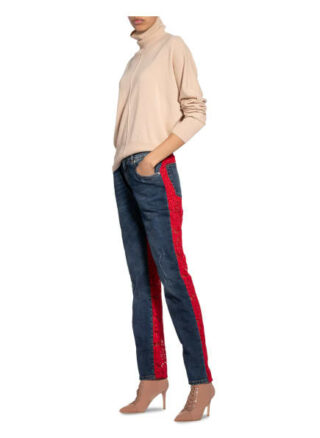 Dolce&Gabbana Jeans im Materialmix, Blau