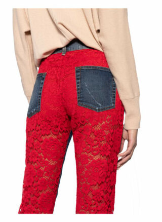 Dolce&Gabbana Jeans im Materialmix, Blau