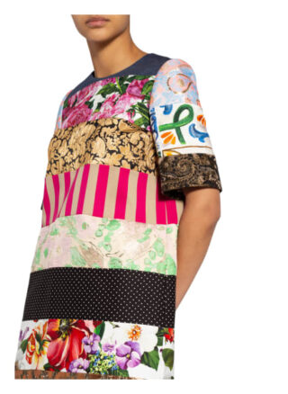 Dolce&Gabbana Kleid im Materialmix, Pink