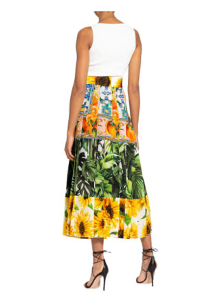 Dolce&Gabbana Plisseerock aus Seide, Gelb