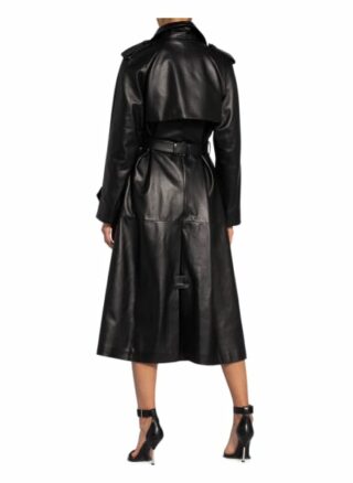 Dolce&Gabbana Trenchcoat aus Leder, Schwarz