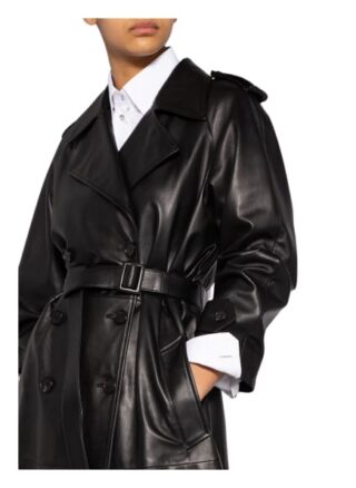 Dolce&Gabbana Trenchcoat aus Leder, Schwarz