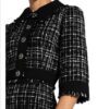 Dolce&Gabbana Tweed-Kleid mit 3/4-Arm, Beige