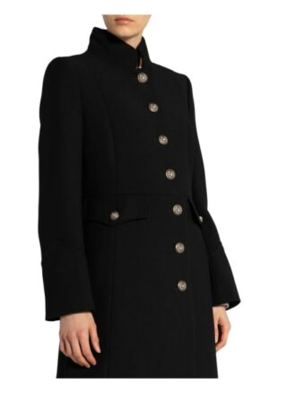 Dolce&Gabbana Wollmantel mit Seide, Schwarz