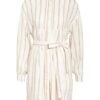 Dondup Kleid mit Leinen, Beige