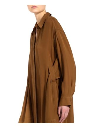 Dorothee Schumacher Hemdblusenkleid aus Seide, Braun