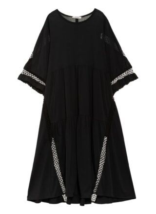 Dorothee Schumacher Kleid mit Lochspitze, Schwarz