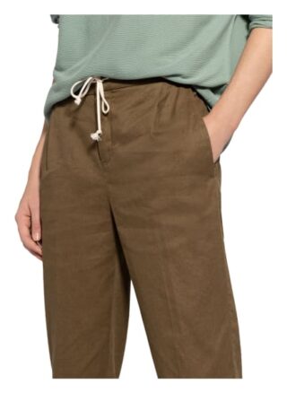 Drykorn 7/8-Hose Level mit Leinen, Grün