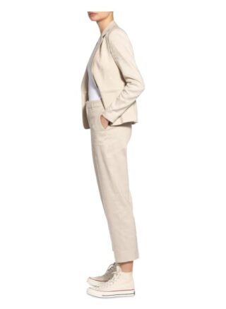 Drykorn 7/8-Hose Search mit Leinen, Beige