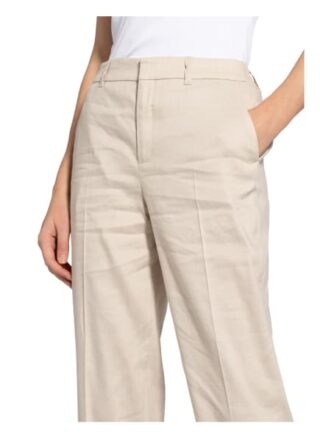 Drykorn 7/8-Hose Search mit Leinen, Beige