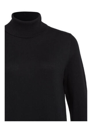 Drykorn Strickkleid Joseppa mit Rollkragen, Schwarz
