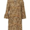 Emily Kleid mit 3/4-Arm, Beige