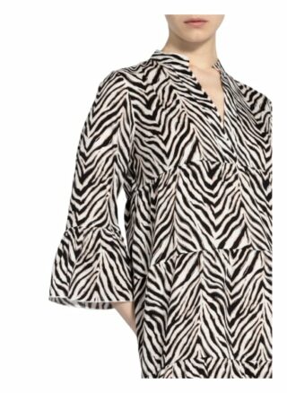 Emily Kleid mit 3/4-Arm, Schwarz
