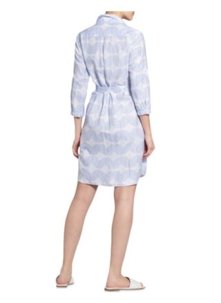 Eterna Hemdblusenkleid mit 3/4-Arm, Blau