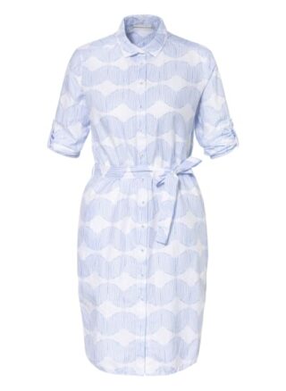 Eterna Hemdblusenkleid mit 3/4-Arm, Blau
